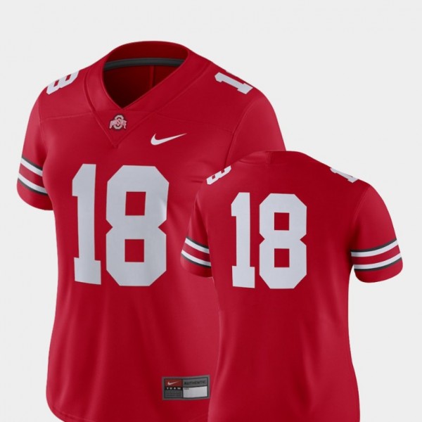 Ohio State Buckeyes Women's #18 Scarlet 2018 Game College Football Jersey 2404EIUC5